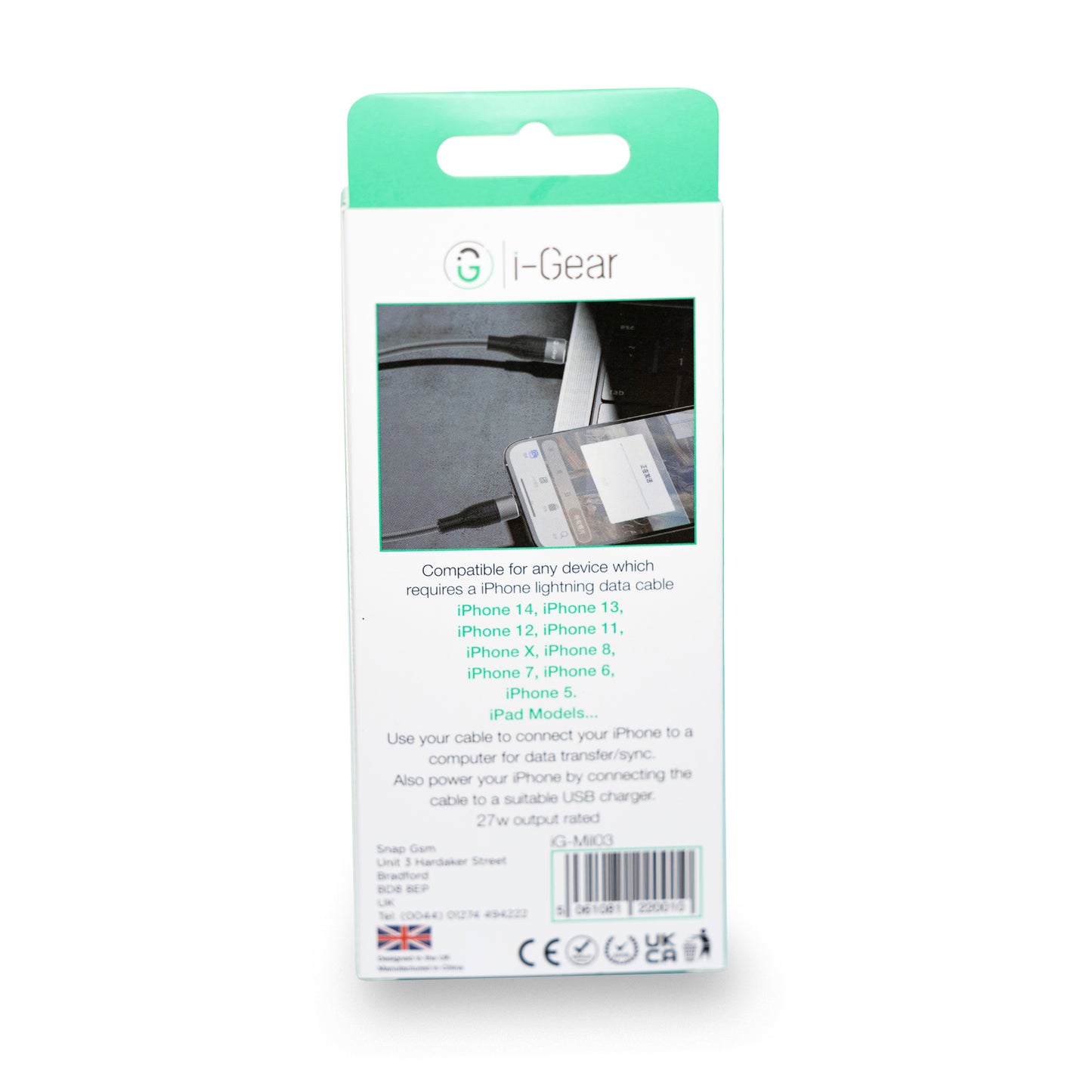 Lightning to usb c cable